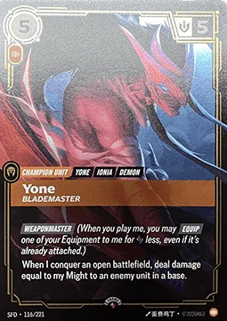 Yone Blademaster - SFD-116-p - Promotional Cards - Riftbound card